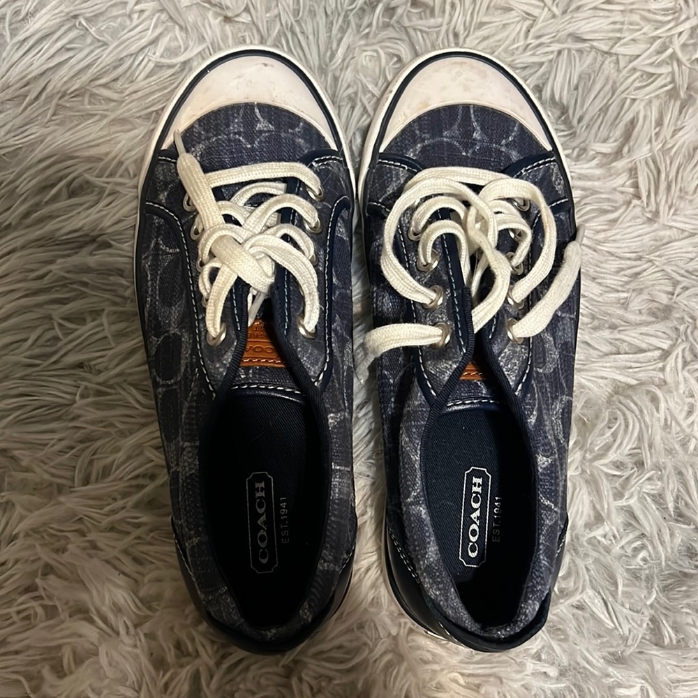 Blue coach shoes